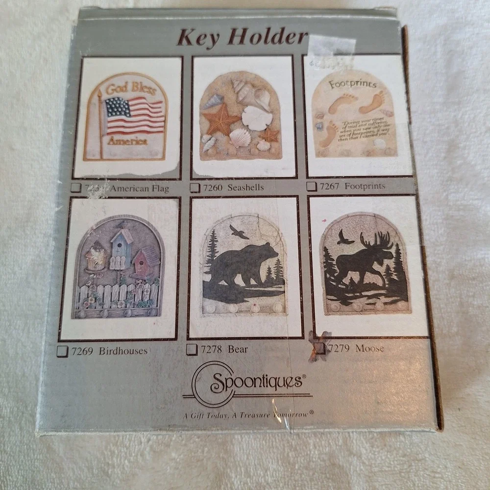 Vintage Spoontiques Moose Wall Hanging Key Holder Country Outdoors Forest